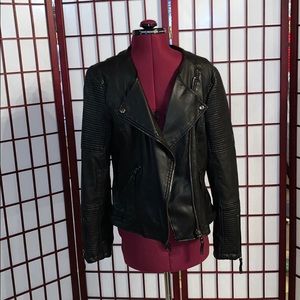 Topshop Faux Leather Biker Jacket